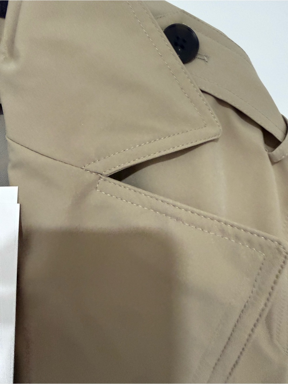 Zara Khaki Trench Coat with Black Buttons - Picture 3 of 9
